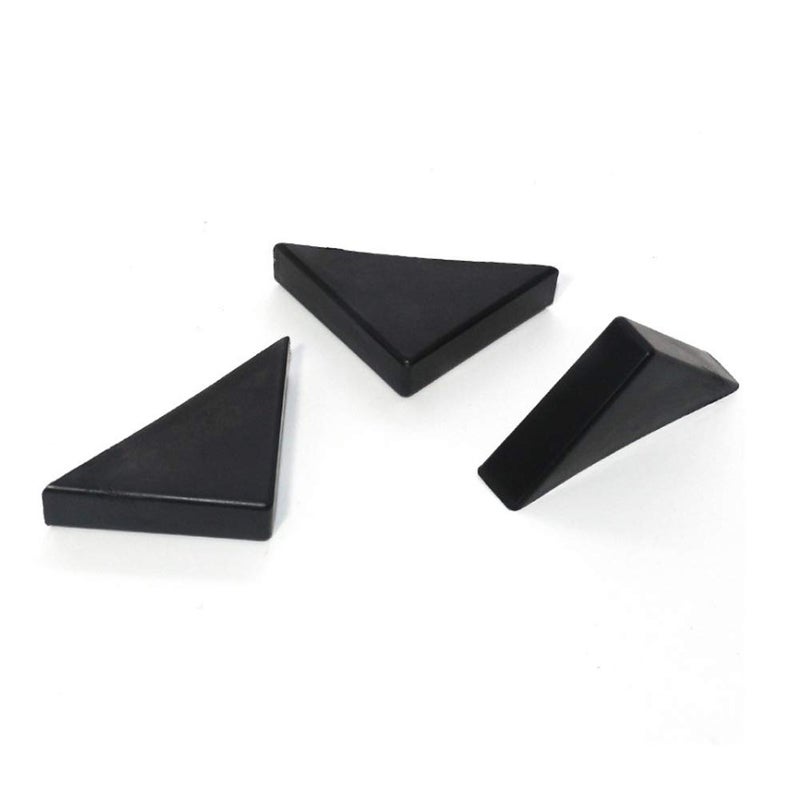 Xinally 8 Pieces Black Triangle Shape Plastic Glass Corner Guards Covers Protectors - Image 3